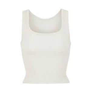 SKIMS Cotton Rib Tank in Bone Size L EUC Worn ONCE